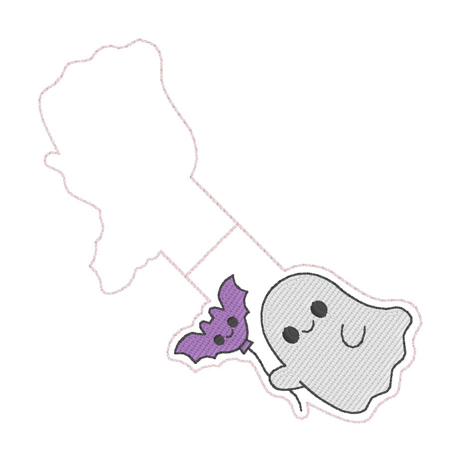 ITH 4x4 Balloon Ghost Foldover Magnetic Bookmark
