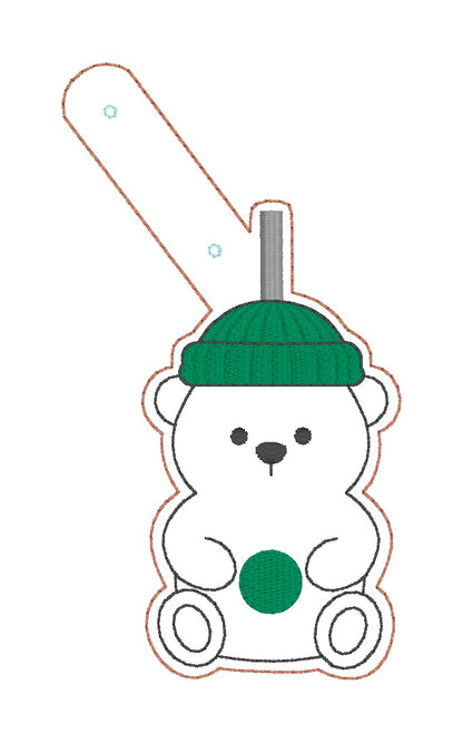 ITH 4x4, 5x7 Bear Cup Snaptab/Eyelet