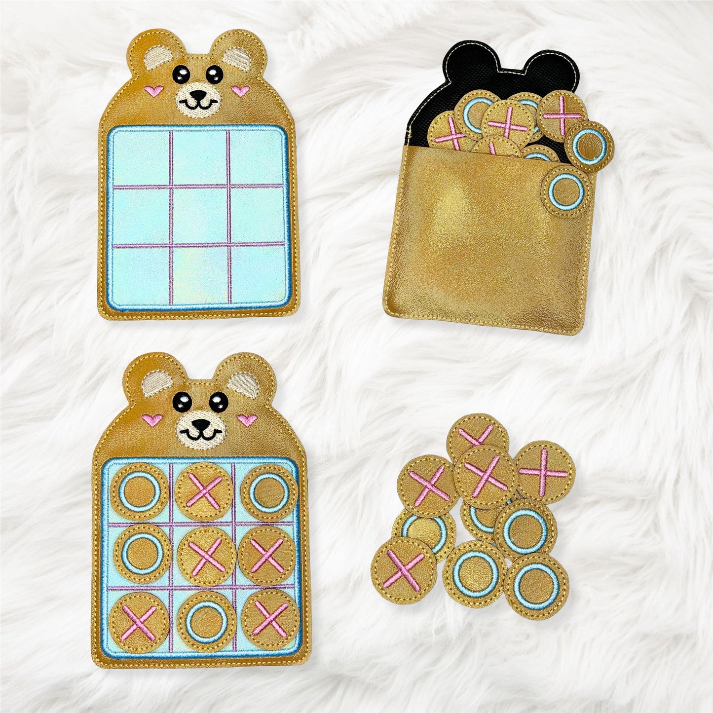 5x7 Bear Tic Tac Toe