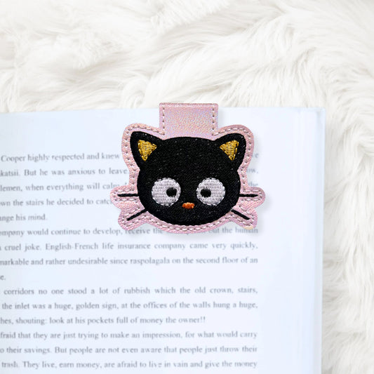 ITH 4x4 Black Cat Foldover Magnetic Bookmark