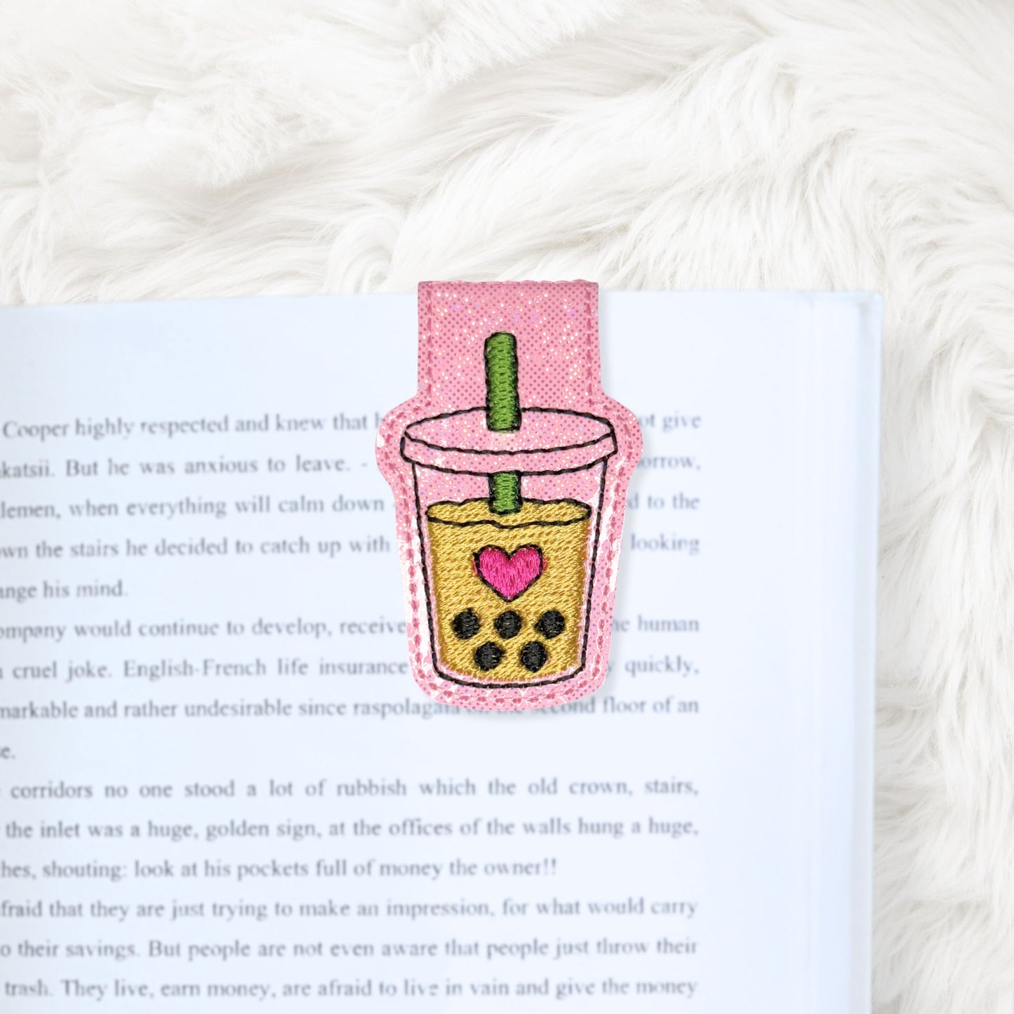 ITH 4x4 Boba Tea Foldover Magnetic Bookmark