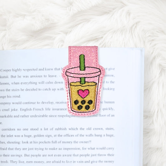 ITH 4x4 Boba Tea Foldover Magnetic Bookmark