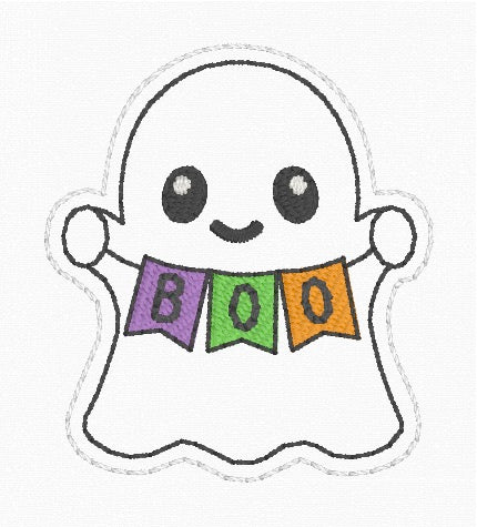 4x4 Boo Ghost Feltie