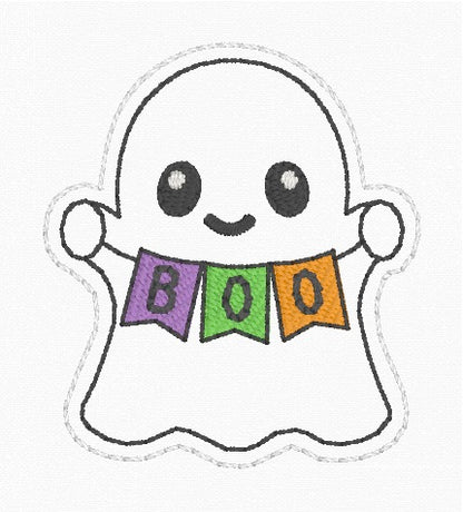 4x4 Boo Ghost Feltie