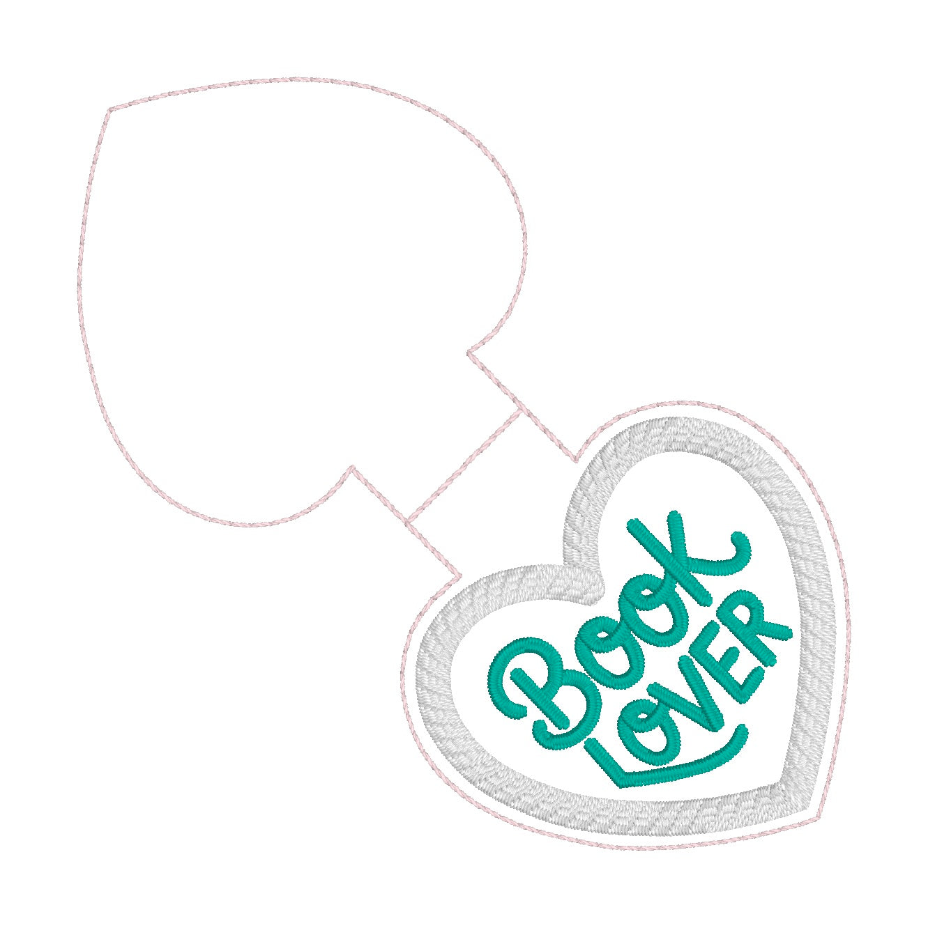 ITH 4x4 Book Lover Appliqué Foldover Magnetic Bookmark