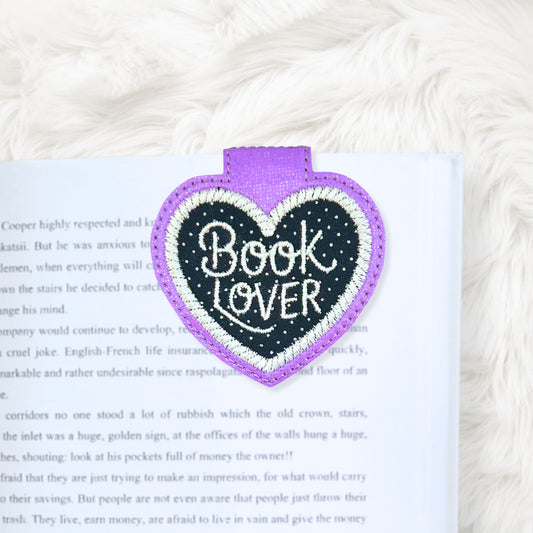 ITH 4x4 Book Lover Appliqué Foldover Magnetic Bookmark
