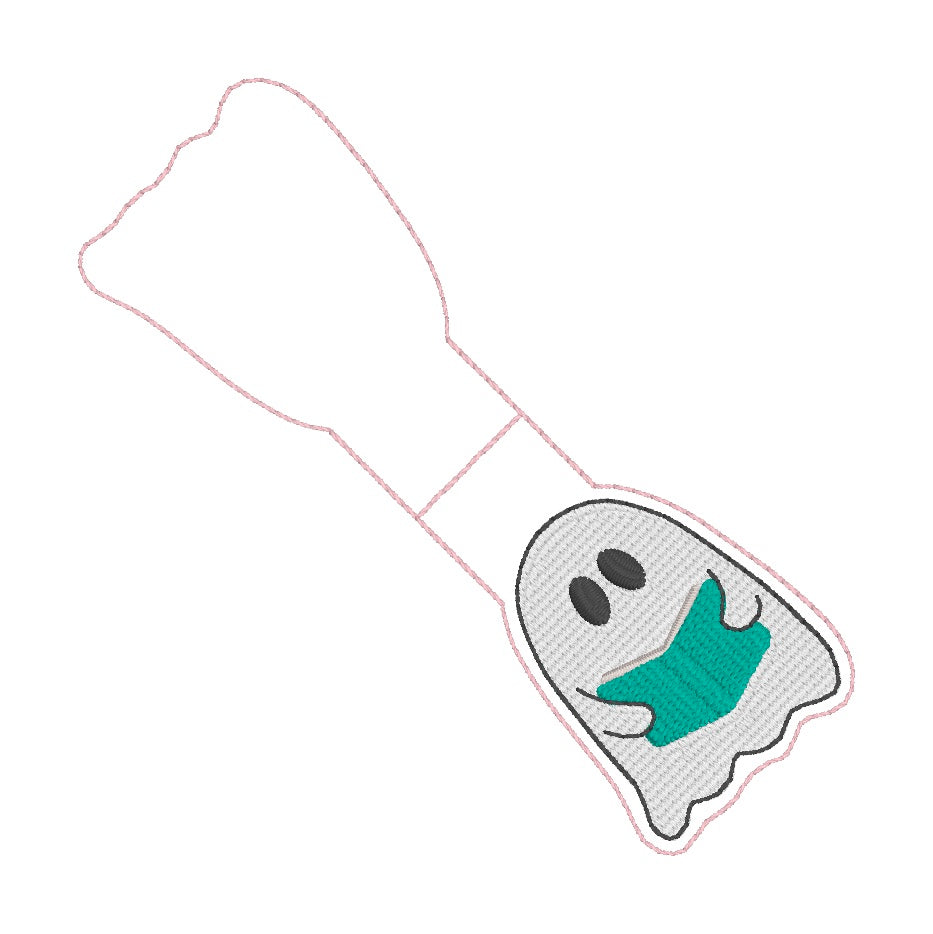 ITH 4x4 Bookish Ghost Foldover Magnetic Bookmark