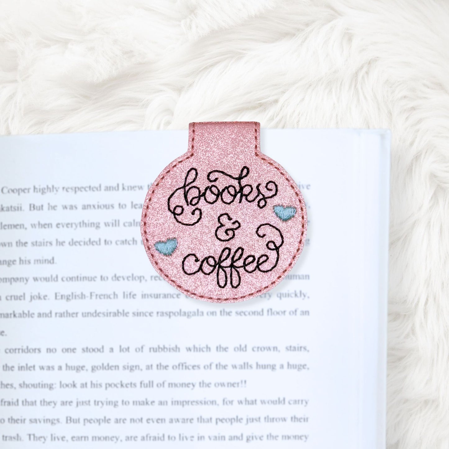 ITH 4x4 Books & Coffee Foldover Magnetic Bookmark