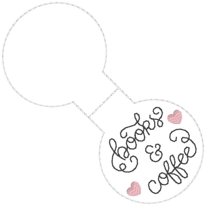 ITH 4x4 Books & Coffee Foldover Magnetic Bookmark