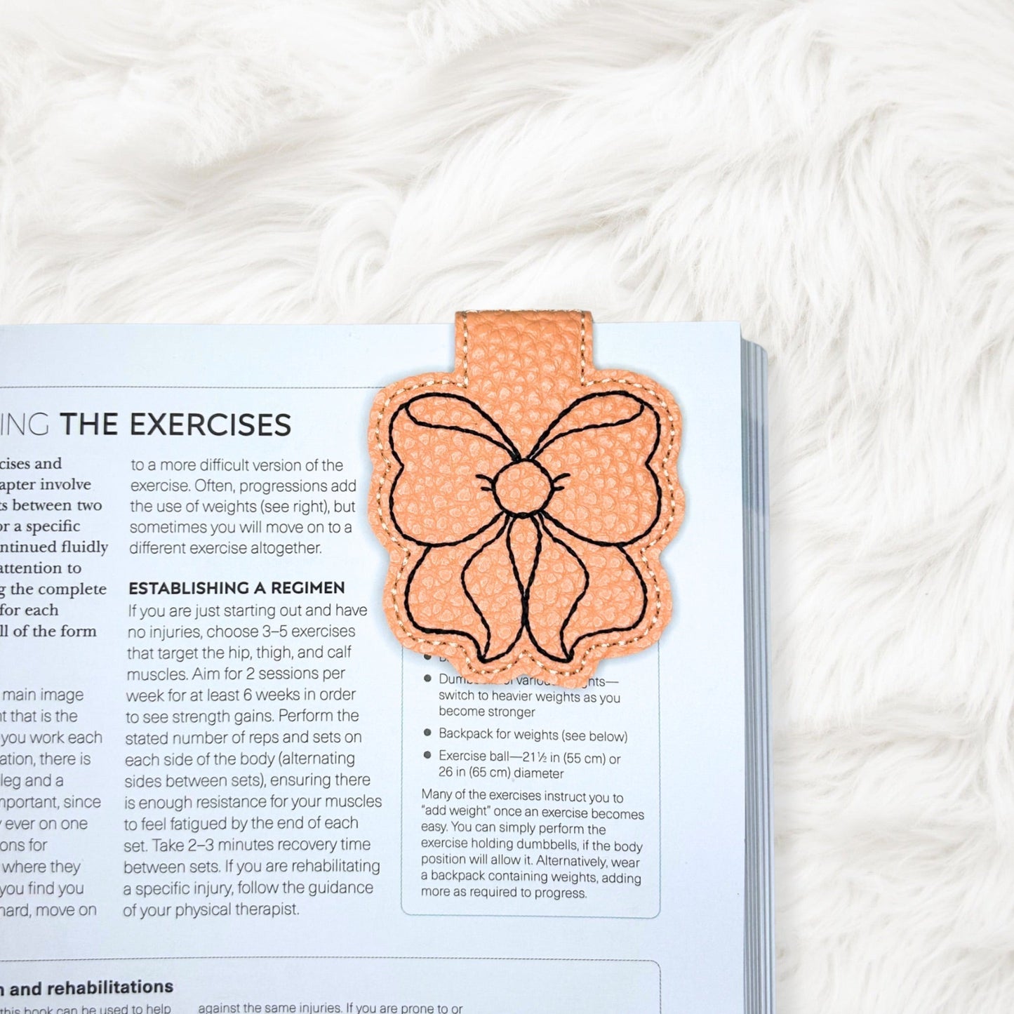 ITH 4x4 Bow Foldover Magnetic Bookmark