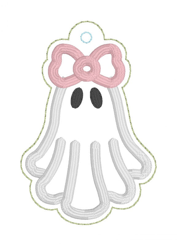 ITH 4x4 Bow Ghost Appliqué Snaptab/Eyelet