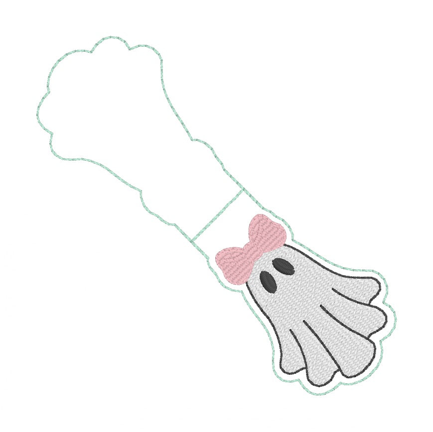 ITH 4x4 Bow Ghost Foldover Magnetic Bookmark