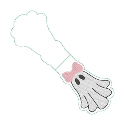 ITH 4x4 Bow Ghost Foldover Magnetic Bookmark