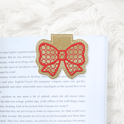 ITH 4x4 Bubble Bow Foldover Magnetic Bookmark