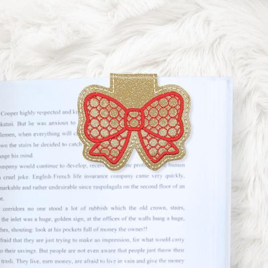 ITH 4x4 Bubble Bow Foldover Magnetic Bookmark