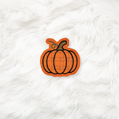 ITH 4x4 Buffalo Plaid Pumpkin Feltie