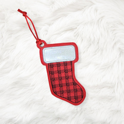 ITH 4x4 Buffalo Plaid Appliquè Stocking Ornament