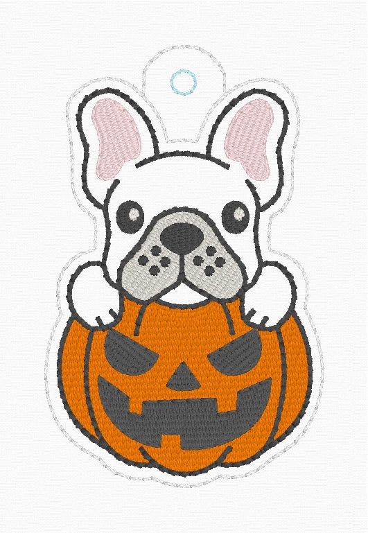 4x4 Bulldog Pumpkin Snaptab/Eyelet