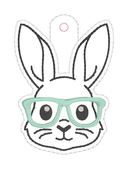 4x4 Easter Bunny Glasses Snaptab/Eyelet