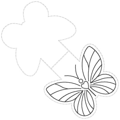 ITH 4x4 Butterfly Foldover Magnetic Bookmark