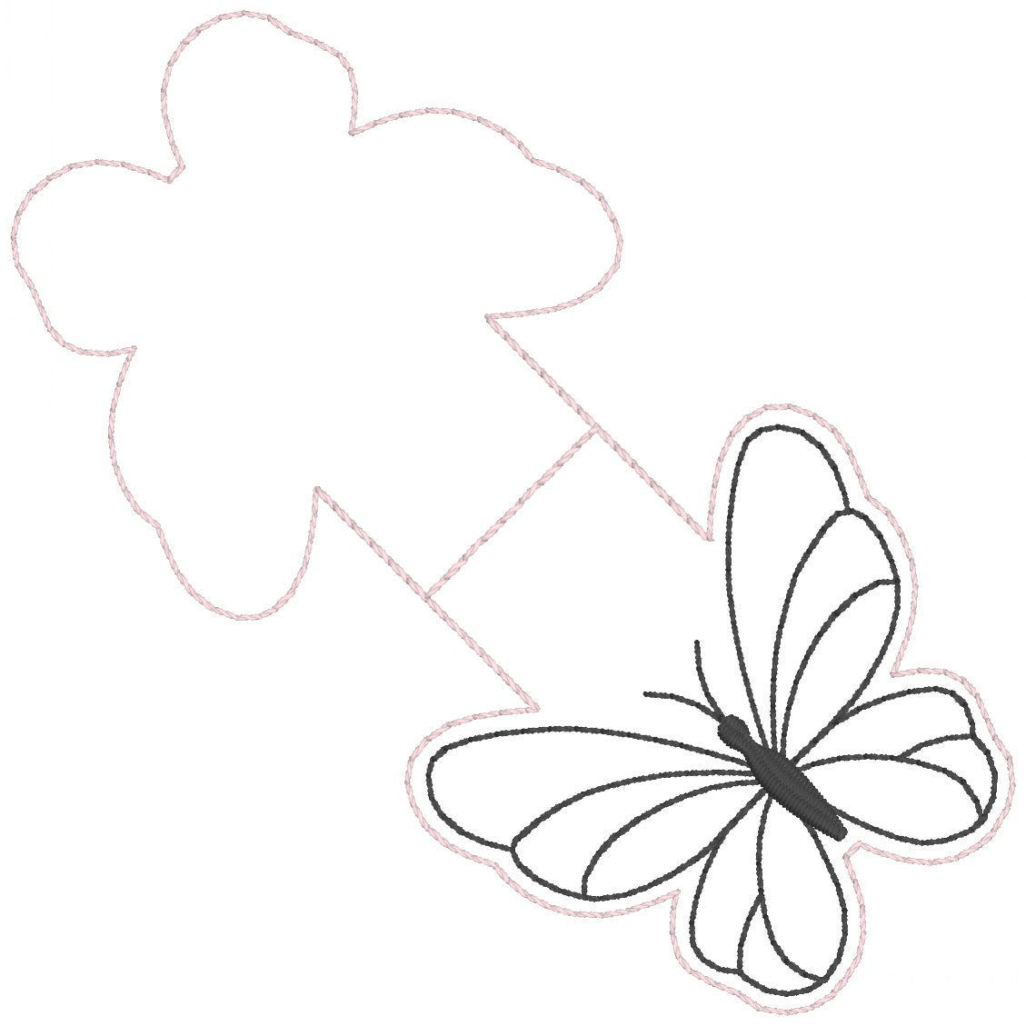 ITH 4x4 Butterfly Foldover Magnetic Bookmark