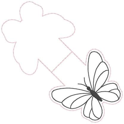 ITH 4x4 Butterfly Foldover Magnetic Bookmark