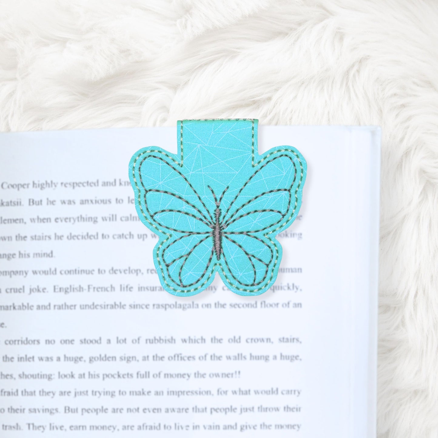 ITH 4x4 Butterfly Foldover Magnetic Bookmark