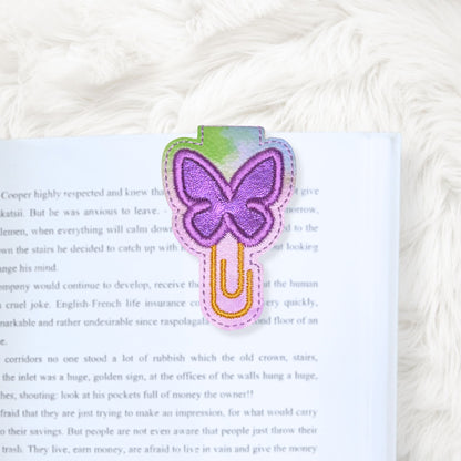 ITH 4x4 Butterfly Appliqué Paperclip Foldover Magnetic Bookmark