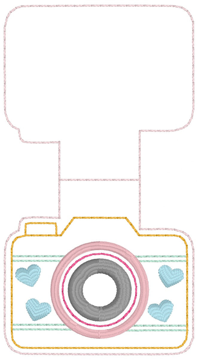 ITH 4x4 Camera Appliqué Foldover Magnetic Bookmark