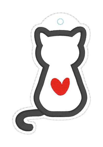 ITH 4x4, 5x7 Cat Appliqué Snaptab/Eyelet