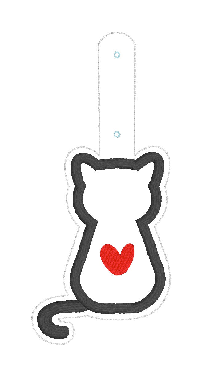ITH 4x4, 5x7 Cat Appliqué Snaptab/Eyelet
