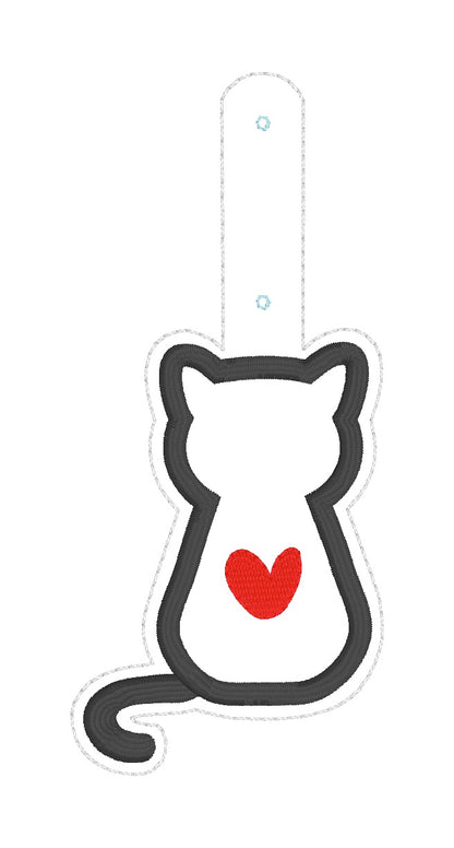ITH 4x4, 5x7 Cat Appliqué Snaptab/Eyelet