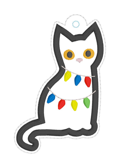ITH 4x4, 5x7 Cat Lights Appliqué Snaptab/Eyelet