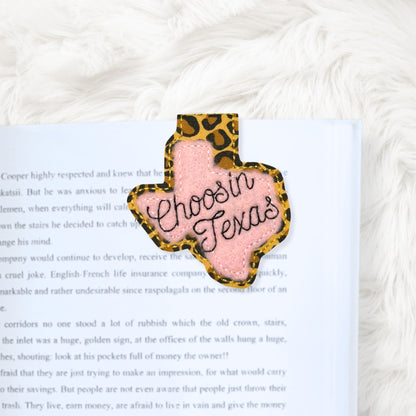 ITH 4x4 Choosin Texas Appliqué Foldover Magnetic Bookmark