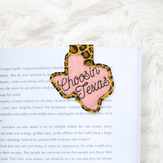 ITH 4x4 Choosin Texas Appliqué Foldover Magnetic Bookmark