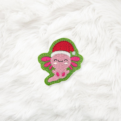 ITH 4x4 Christmas Axolotl Feltie