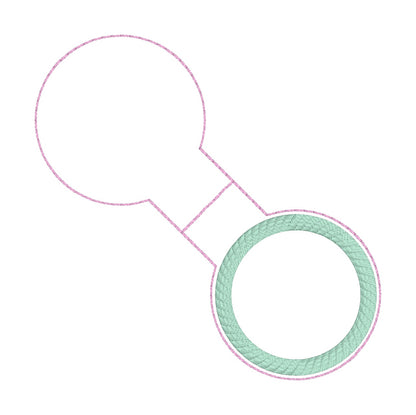 ITH 4x4 Circle Appliqué Foldover Magnetic Bookmark