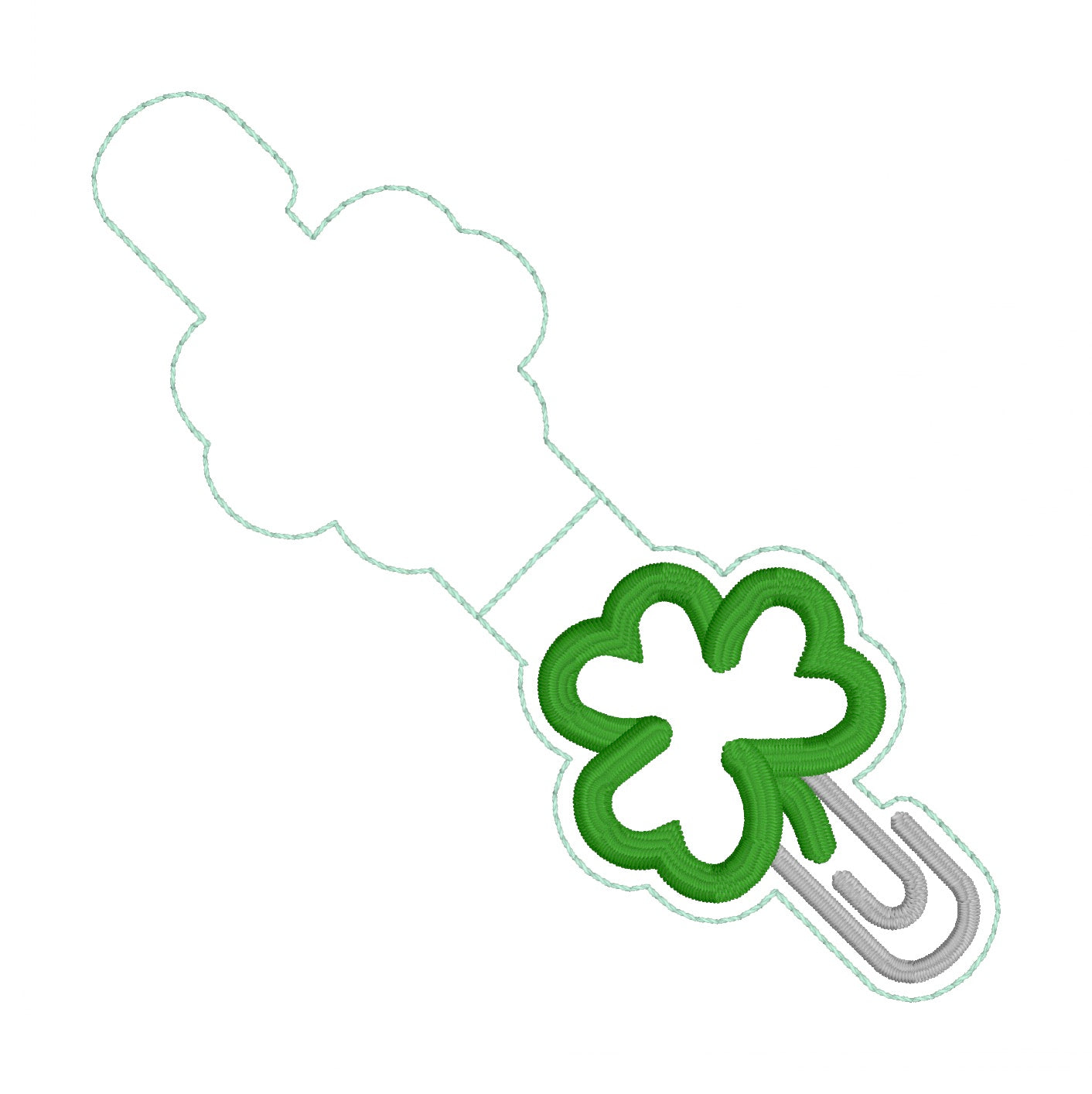 ITH 4x4 Clover Appliqué Foldover Magnetic Bookmark
