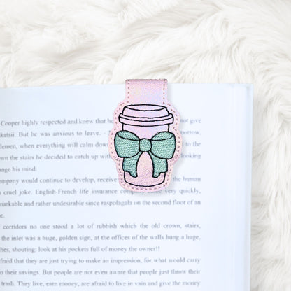 ITH 4x4 Coffee Cup Foldover Magnetic Bookmark