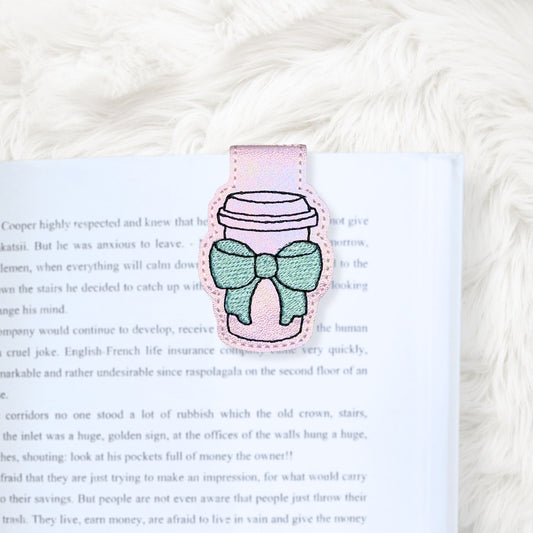 ITH 4x4 Coffee Cup Foldover Magnetic Bookmark