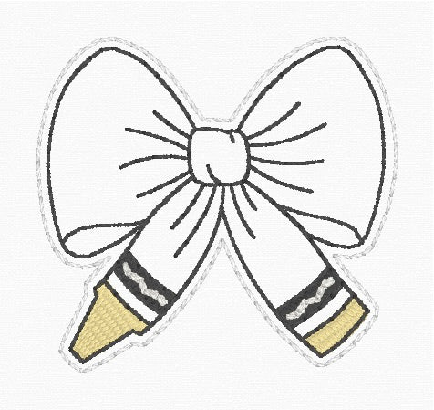 ITH 4x4 Crayon Bow Feltie