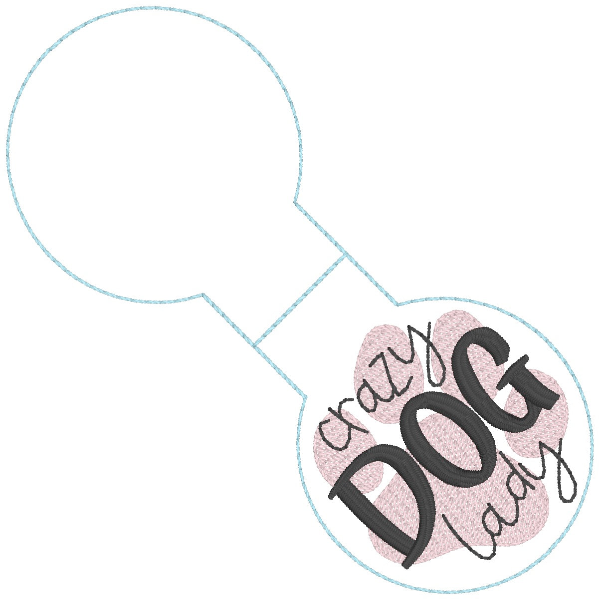 ITH 4x4 Crazy Dog Lady Foldover Magnetic Bookmark
