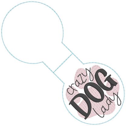 ITH 4x4 Crazy Dog Lady Foldover Magnetic Bookmark