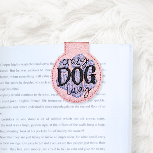 ITH 4x4 Crazy Dog Lady Foldover Magnetic Bookmark