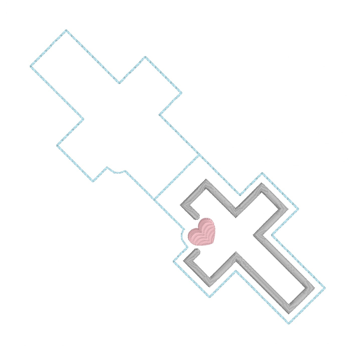 ITH 4x4 Cross Foldover Magnetic Bookmark