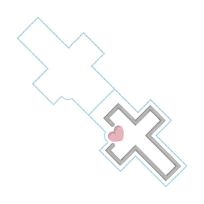 ITH 4x4 Cross Foldover Magnetic Bookmark