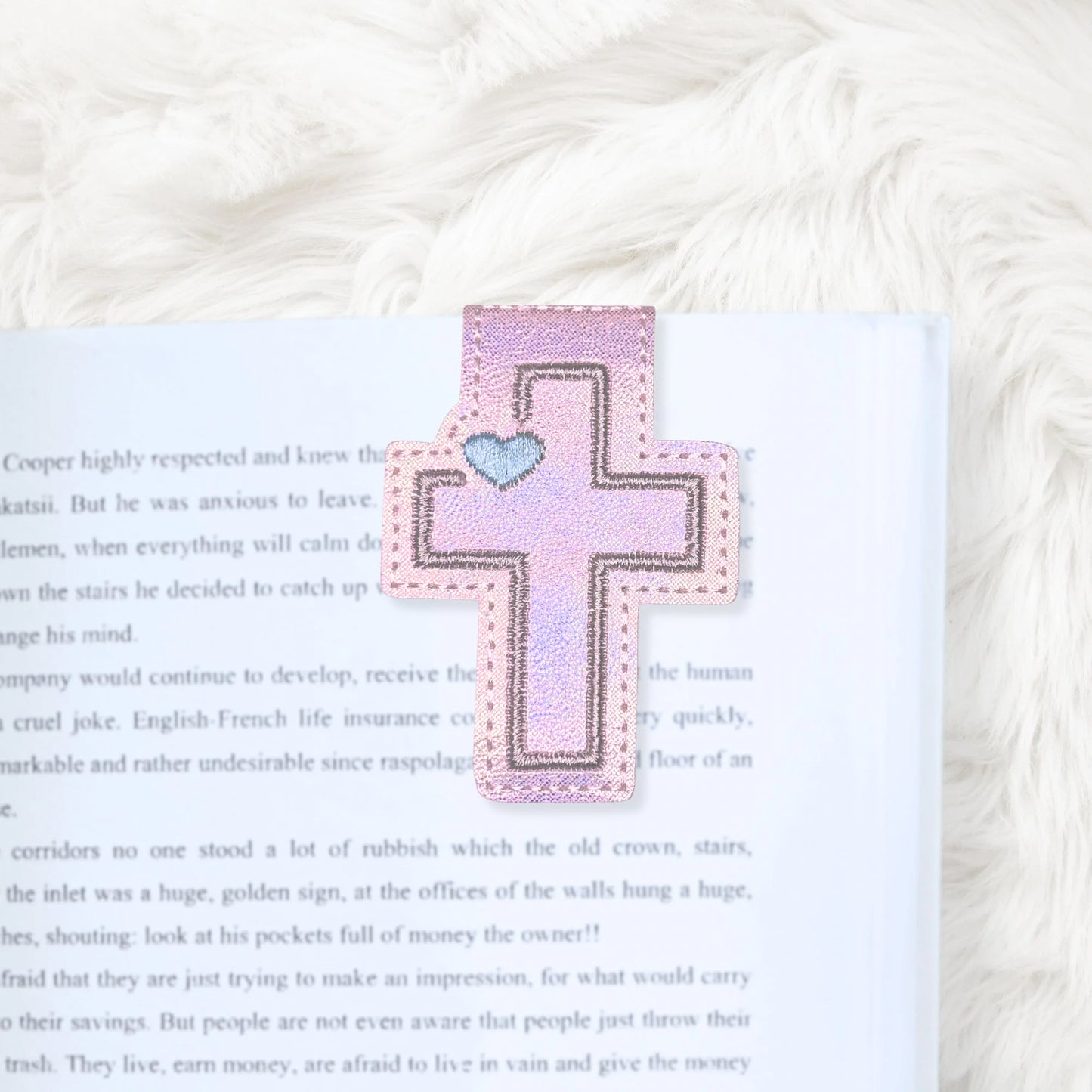 ITH 4x4 Cross Foldover Magnetic Bookmark