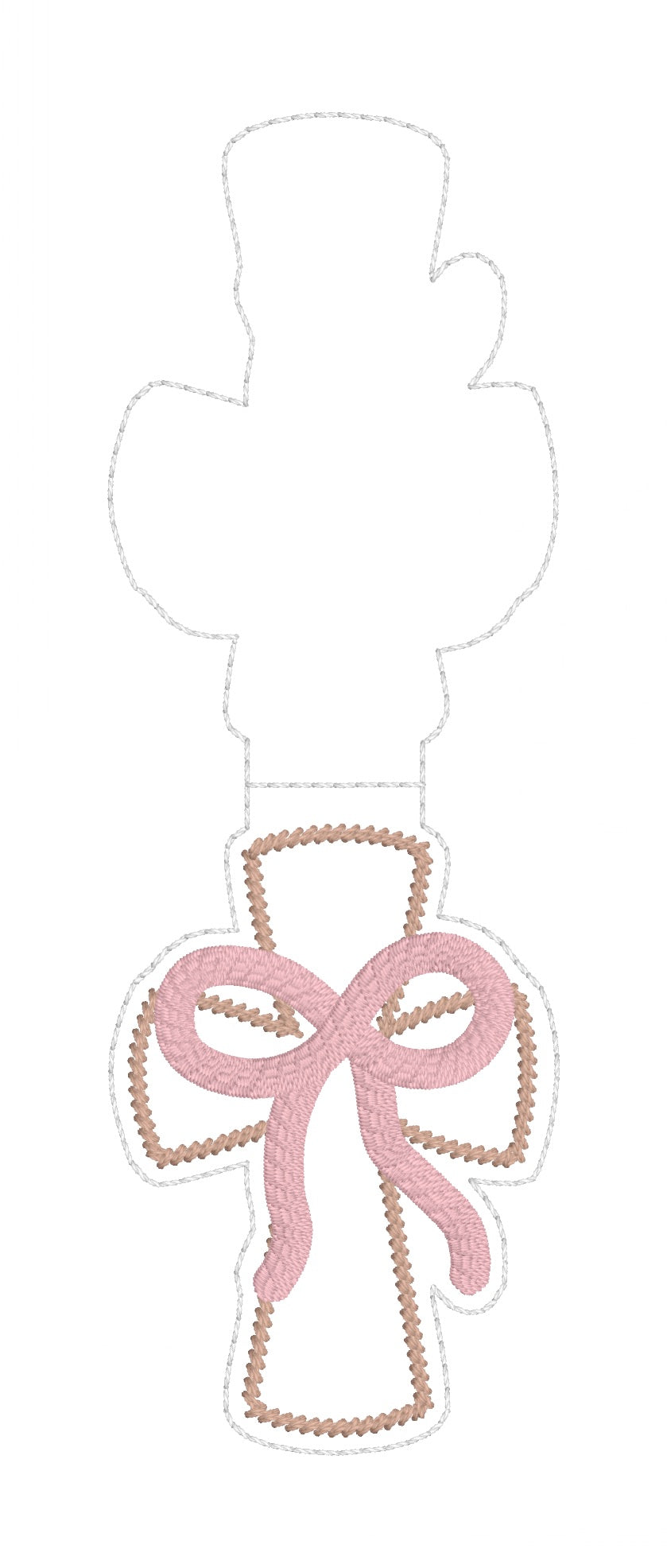 ITH 5x7 Cross with Bow Foldover Magnetic Bookmark