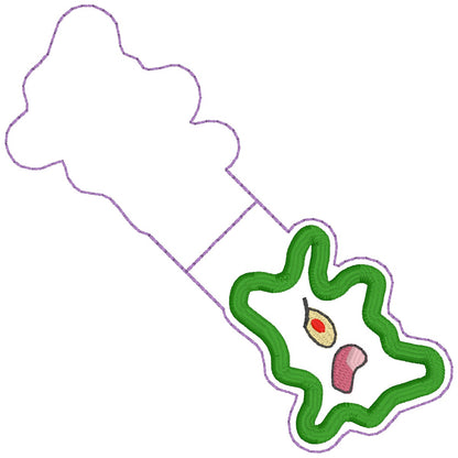 ITH 4x4 Crushed Plankton Appliqué Foldover Magnetic Bookmark
