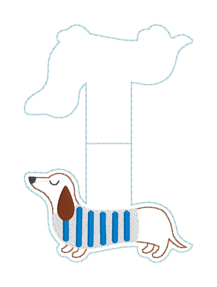 ITH 4x4 Dachshund Foldover Magnetic Bookmark